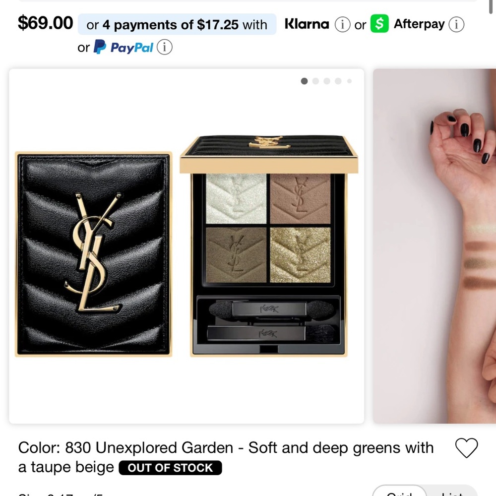 YSL Eyeshadow Palette - 830 Unexplored Garden